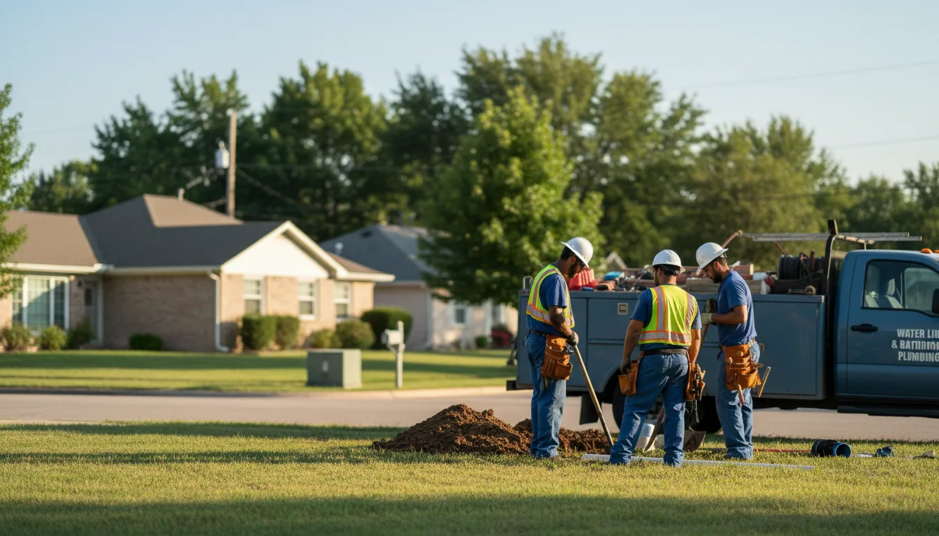 Residential water line and bathroom plumbing service in New Leipzig, ND